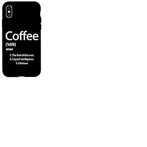 D&eacute;finition du caf&eacute; Caf&eacute;ine Espresso Boissons Baristas Caf&eacute;s Coque pour iPhone X/XS