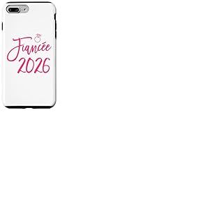 Fianc&eacute;e 2026 Script &eacute;l&eacute;gant avec Bague Rose Graphique Coque pour iPhone 7 Plus/8 Plus