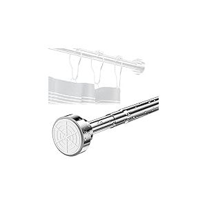 Newaner Tringle à rideau de douche, sans perçage, tringle télescopique à clipser, pour cadre de porte, rideau, barre de douche, baignoire, tringle à vêtements, armoire extensible et clipsable, 50 à 85