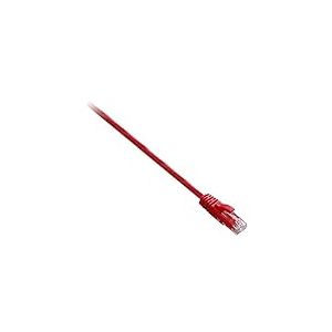 V7 C?ble r?seau CAT5e STP 01M Rouge - C&acirc;bles de r&eacute;seau (1 m, Cat5e, U/UTP (UTP), RJ-45, RJ-45, Rouge)