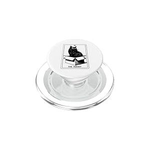 The Hermit Tarot Card in Box Mystic Funny Cat in Box PopSockets PopGrip pour MagSafe