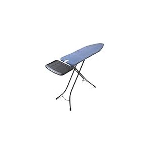 Brabantia - Table à Repasser Taille B - pour Centrale Vapeur - Planche a Repasser - Support Métallique Extra Large - Plateau Extra-Stable - Ne Glisse Pas - Denim Blue - 124 x 38 cm