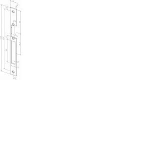 TETIERE LONGUE HZ ACIER INOX S 967 POUR GACHE ELECTRIQUE REF 44535-01