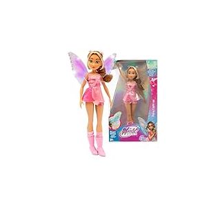 Winx, Poupée articulée avec Ailes Lumineuses, 26 cm, Modèle Flora, pour Les Enfants dès 3 Ans, WNX782