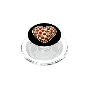 Pepperoni Pizza Heart Saint-Valentin Amateur de Pizza Vieilli PopSockets PopGrip pour MagSafe