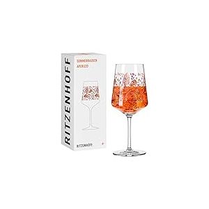 Ritzenhoff 2841016 Verre &agrave; ap&eacute;ritif 500 ml - S&eacute;rie Ivresse d'&eacute;t&eacute; n&deg; 16 - Verre &agrave; ap&eacute;ritif motif feuillage orange - Made in Germany