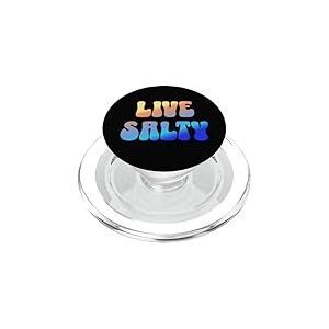 Live Salty, Sand Sun Beach Casual Beachwear PopSockets PopGrip pour MagSafe