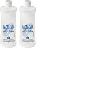 Lactacyd® Derma Émulsion douce pour la douche 1 Litre - Toilette Quotidienne - Nettoie et aide à la fonction protectrice naturelle de la peau - Corps (Lot de 2)