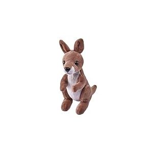 Wild Republic Pocketkins Eco Kangourou, Animal en Peluche, 12 cm, Jouet en Peluche, Fabriqué à partir de Matériaux Recyclés, Écologique, Marron