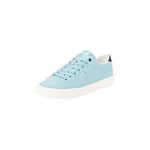 Tommy Hilfiger Baskets en Toile Homme Low Summer Baskets, Bleu (Sleepy Blue), 40