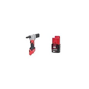 Riveteuse M12 BPRT-0 MILWAUKEE - 4933464404 & Batterie MILWAUKEE 12V 2Ah Red Li-Ion M12 B2-4932430064