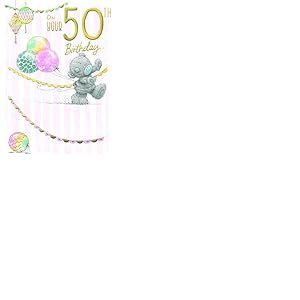 Me To You Carte d'anniversaire 50 ans Tatty Teddy - Collection officielle - 12,7 x 17,8 cm