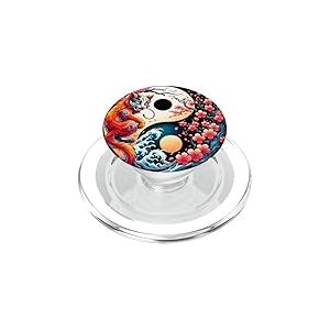 Yokai Cat Folklore en Ying Yang Sakura Arbre Pastel Gothique PopSockets PopGrip pour MagSafe