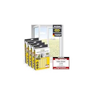 EASYmaxx Moustiquaire de fen&ecirc;tre avec Fixation magn&eacute;tique innovante | Moustiquaire jusqu'&agrave; 130x150 cm d&eacute;coupable Individuellement, Pas de per&ccedil;age ni de vissage | Fixation avec 12 aimants [4 Pi&egrave;ces]