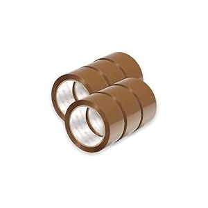 OFITURIA Ruban Adhésif pour Emballage, Ruban Marron, Ruban pour Emballage Cartons Déménagement et Envois, Ruban Adhésif pour Emballer, Bande Adhésive Sécurisée Résistante (50mmx66m, 6 rouleaux)