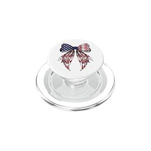 Guitare bassiste 4 juillet drapeau américain PopSockets PopGrip pour MagSafe