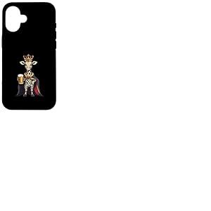 Girafe drôle avec de la bière Coque pour iPhone 16