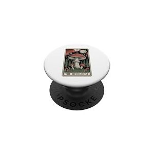 Carte de Tarot The Mycologist Cottagecore Mushroom Lover PopSockets PopGrip Adh&eacute;sif