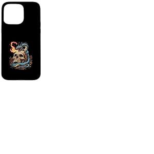 Dragon de Respiration de feu avec du crâne Coque pour iPhone 15 Pro Max