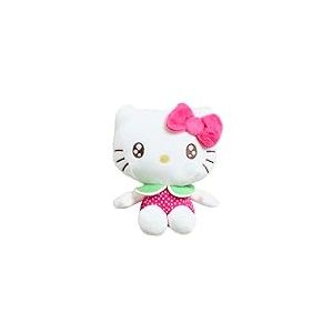 Hello Kitty Macedonia Scented Plush, Jouet Doux de 12 cm, en Robe Rose, Parfum fruité, Mini Peluche à Collectionner sous Licence Officielle, pour Les Fans de Hello Kitty, Convient aux âges 4+