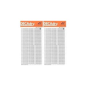 Apli DD52F - Chiffres transfert noirs - 4 mm - 528 caract&egrave;res (Lot de 2)