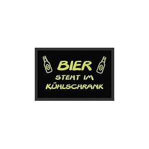 Empire Paillasson avec Texte Humoristique 'Bier Distance Entre Le GI Kühlschrank'allemand dans la bière Fridge'chemises en polypropylène 60 x 40 cm