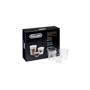 De'Longhi 5513296671 DLSC302 De'Longhi Verre Fancy Box Lot de 6 lunettes isothermes transparentes, Claire