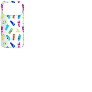 Tongs Multicolores Sandales Motif Plage Vacances &eacute;t&eacute; Coque pour iPhone 17 Pro