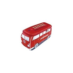 BRISA VW Collection - Trousse en néoprène Universelle pour Maquillage, cosmétiques, Produits d'hygiène, Stylo (Combi T1 Bus) - (Feu/Rouge/Petit)