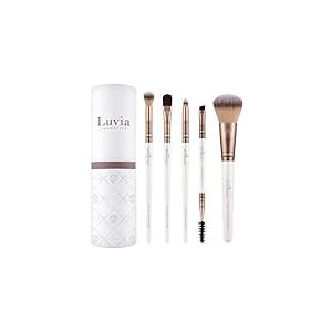 Luvia - Lot de 5 pinceaux de maquillage - S&eacute;lection quotidienne - Pinceaux &agrave; poudre, sourcils et yeux - 5 pinceaux cosm&eacute;tiques v&eacute;g&eacute;taliens
