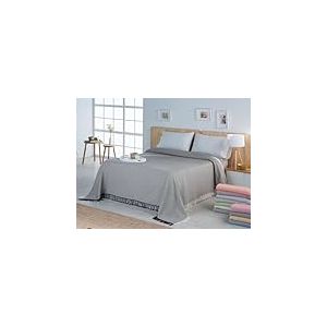 Estoralis | Torino | Plaid Polyvalent de Conception Moderne | Couette pour lit et canapé | Marron | Housse de Couette/canapé (170 x 260 cm. (Largeur par Hauteur) avec des Franges