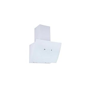 Hotte aspirante sans tête Respekta/Hotte inclinée de 60 cm/Boîtier en acier inoxydable avec écran en verre blanc/Fonction d'extraction et de recyclage de l'air / CH99060WA / A / 66-72 dB