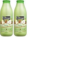 Cottage &ndash; Gel Douche Lait Hydratant &ndash; Poire BIO & Cr&egrave;me d'Amande BIO &ndash; 98% D&rsquo;Ingr&eacute;dients D&rsquo;Origine Naturelle - Flacon 100% d'origine v&eacute;g&eacute;tale&ndash; Fabriqu&eacute; en France &ndash; 550 ml (Lot de 2)