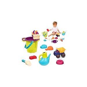 B. toys - B. Ready Sac de Plage - Lime - Jeu de Plage - 11 Jouets de Sable - 18 Mois et +