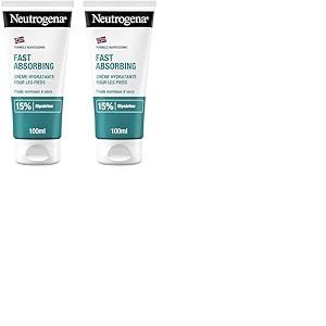 Neutrogena | Crème Hydratante Pieds Absorption Rapide (tube de 100 ml) – Crème pour les pieds normaux à secs avec 15% de glycérine – Soin pieds haute tolérance hydratation 24 h (Lot de 2)