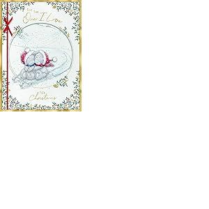 Me To You Tatty Teddy Carte de No&euml;l faite &agrave; la main avec inscription &laquo; For the One I Love &raquo; 30,5 x 43,2 cm