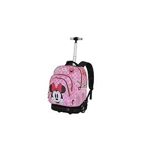 Disney Minnie Mouse Journey-Sac à dos à Roulettes GTS FAN, Rose, 32 x 47 cm, Capacité 30 L