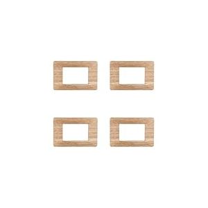 Plaque compatible ViMAR plana, plaques en plastique set de 4 pi&egrave;ces 3 places pour remplacement des plaques existantes - s'adaptent parfaitement au support d'origine