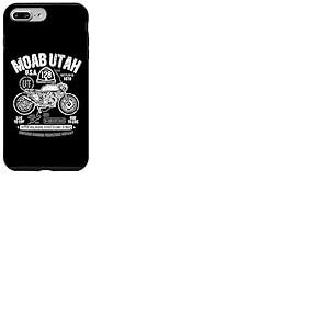 Moab Utah Route U-128 Colorado River Retro Moto Design Coque pour iPhone 7 Plus/8 Plus