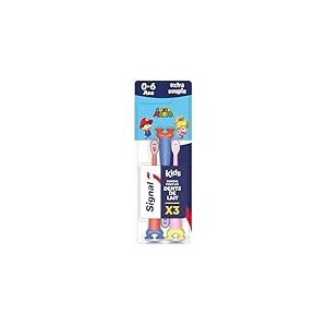 Signal Brosse à Dents Mario Kids 0-6 Ans Extra-Souple x3