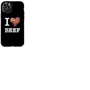 Amateurs de bœuf : "I Love Beef"_texte blanc Coque pour iPhone 11 Pro