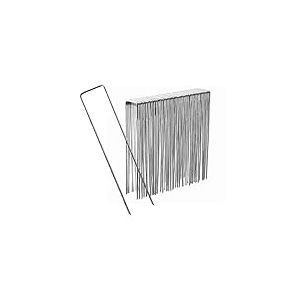 50 Piquets de Fixation en Acier Galvanisé 170 mm x 35 mm, Ø 3mm - Agrafes de jardin, Sardines ancrage pour fixer tuyau, bâche, filet, toile jardin..