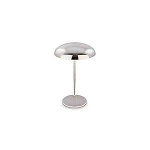 BRILONER - Lampe de table sans fil LED IP44 avec bord lumineux, variateur tactile, batterie interchangeable, lampe de chevet sans fil, lampe de salon à poser, chevet, 19,5x30,5 cm, chrome