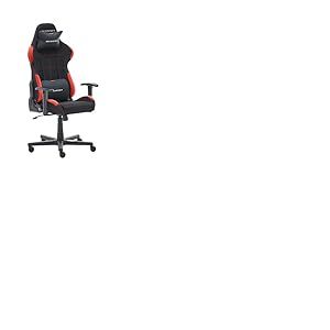 DXRacer 1.2 Chaise de Jeu, Housse en Tissu, Noir/Rouge, B/H/T: ca. 65/121-131/65 cm