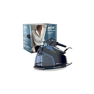 IMETEC Evo Ceramic Centrale Vapeur 2400W - 7 Bars - Réservoir XXL 1,4L - Bleu & Noir - Repassage Rapide et Efficace - Défroisser Vêtements - Defroisseur, Semelle Céramique - Professionnel