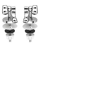 Cornat Abattant WC avec Charnières de fixation, laiton pour bois et Ocean Plus Sièges, 1 pièce, chromé, tec364891