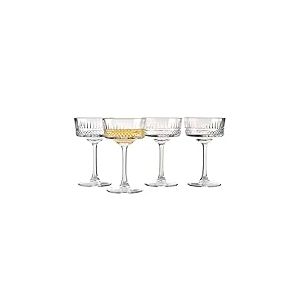 Pasabahce 471504 Elysia Lot de 4 tasses Champagne, verre, transparent, 26 cl