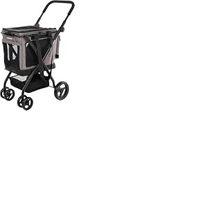 Carlett - Cube P Ice | Sac de Transport 3 en 1 pour Animaux | Sac de Transport &agrave; roulettes | Frein de s&eacute;curit&eacute; | &Eacute;tanche | Compatible avec Le Sac de Courses | Gris