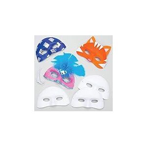 Baker Ross Lot de 24 Masques Loup Vénitien à personnaliser - Idéal comme accessoire pour déguisements