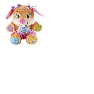 Fisher-Price la sœur de Puppy Eveil Progressif jouet bébé, peluche interactive, plus de 50 chansons et 3 niveaux 6 mois et plus, Version: UK-Anglais , FPP51